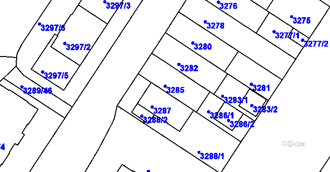 Parcela st. 3285 v KÚ Strašnice, Katastrální mapa