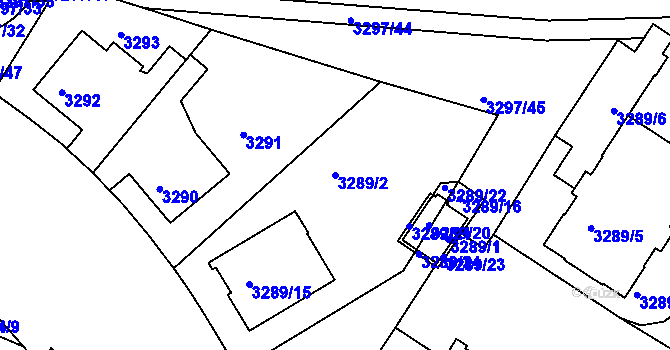 Parcela st. 3289/2 v KÚ Strašnice, Katastrální mapa
