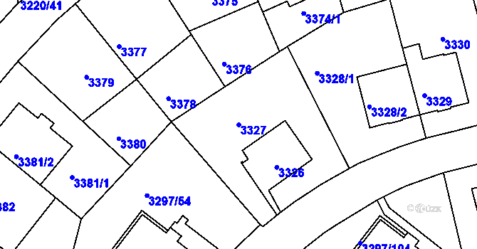 Parcela st. 3327 v KÚ Strašnice, Katastrální mapa