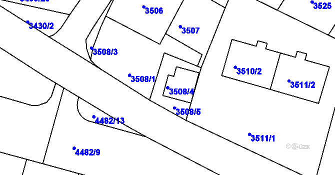 Parcela st. 3508/4 v KÚ Strašnice, Katastrální mapa