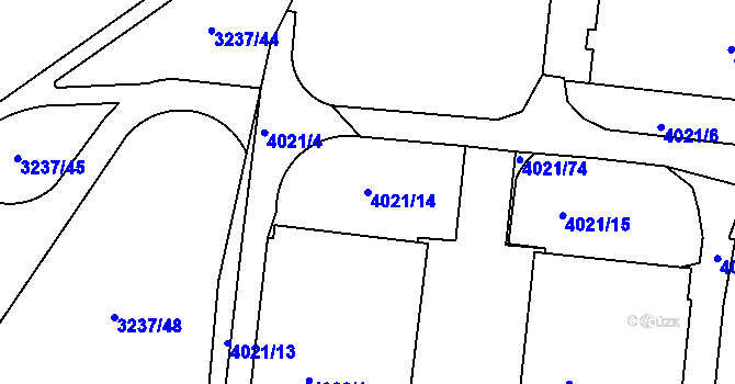 Parcela st. 4021/14 v KÚ Strašnice, Katastrální mapa