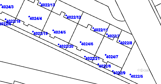 Parcela st. 4024/6 v KÚ Strašnice, Katastrální mapa