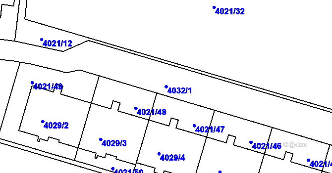 Parcela st. 4032/1 v KÚ Strašnice, Katastrální mapa