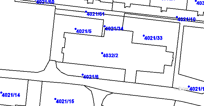 Parcela st. 4032/2 v KÚ Strašnice, Katastrální mapa