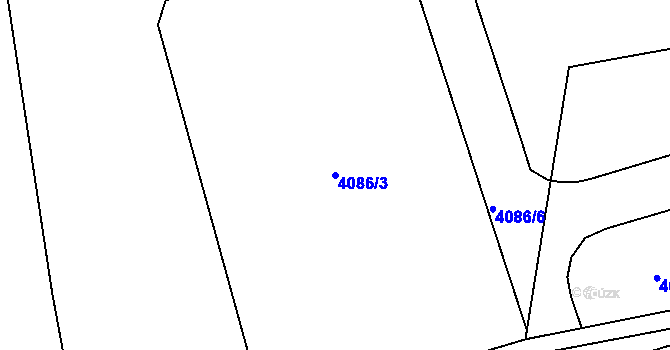 Parcela st. 4086/3 v KÚ Strašnice, Katastrální mapa