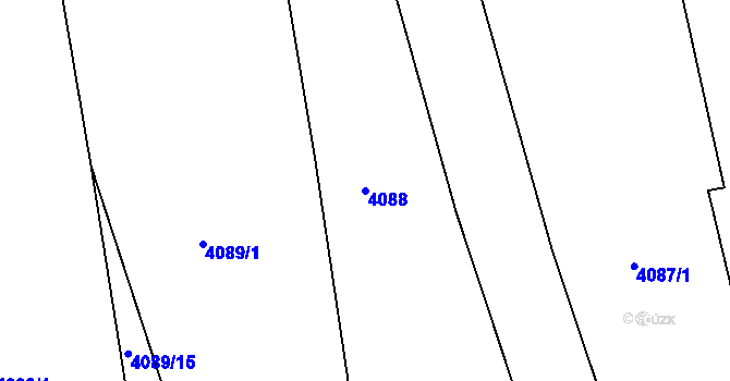 Parcela st. 4088 v KÚ Strašnice, Katastrální mapa