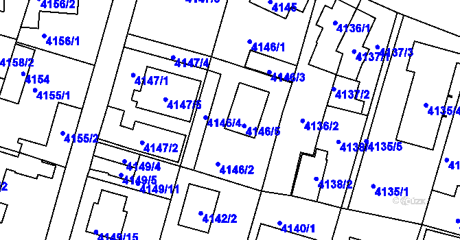Parcela st. 4144 v KÚ Strašnice, Katastrální mapa