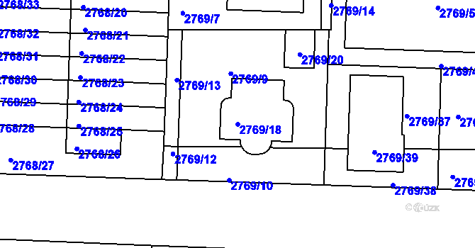 Parcela st. 2769/18 v KÚ Strašnice, Katastrální mapa