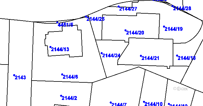 Parcela st. 2144/24 v KÚ Strašnice, Katastrální mapa