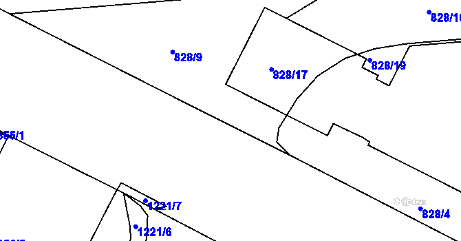Parcela st. 828/18 v KÚ Vršovice, Katastrální mapa
