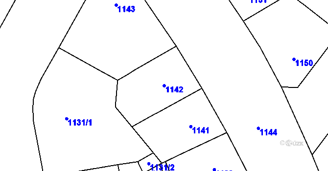 Parcela st. 1142 v KÚ Vršovice, Katastrální mapa