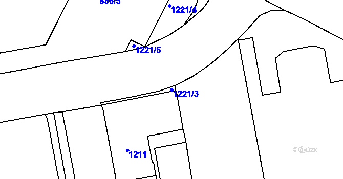 Parcela st. 1221/3 v KÚ Vršovice, Katastrální mapa