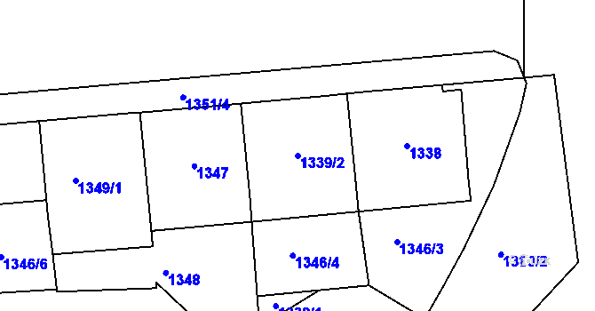 Parcela st. 1339/2 v KÚ Vršovice, Katastrální mapa