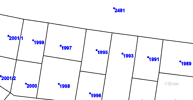 Parcela st. 1995 v KÚ Vršovice, Katastrální mapa