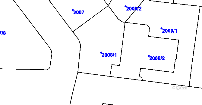 Parcela st. 2008/1 v KÚ Vršovice, Katastrální mapa