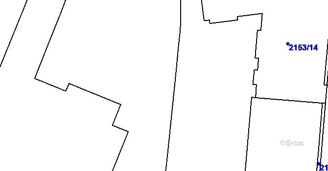 Parcela st. 2150/5 v KÚ Vršovice, Katastrální mapa