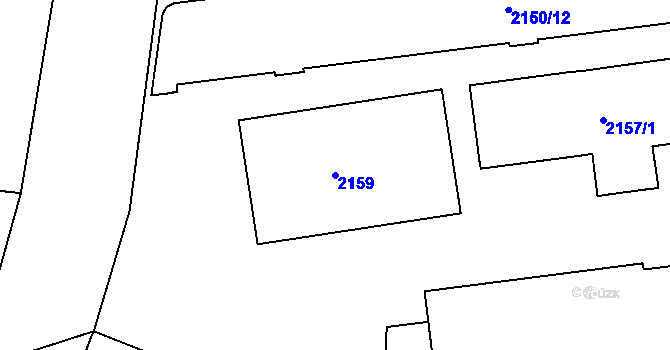 Parcela st. 2159 v KÚ Vršovice, Katastrální mapa
