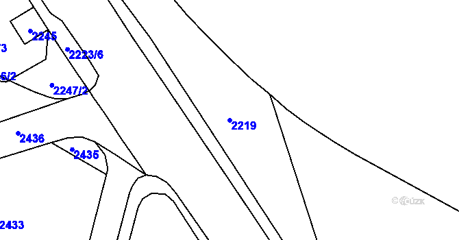 Parcela st. 2219 v KÚ Vršovice, Katastrální mapa