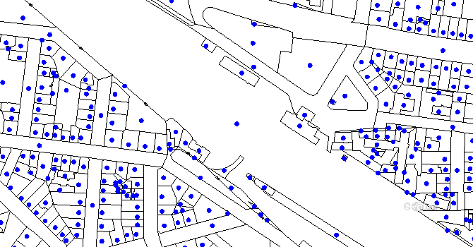 Parcela st. 2502/1 v KÚ Vršovice, Katastrální mapa