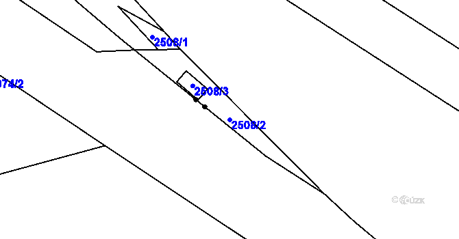 Parcela st. 2508/2 v KÚ Vršovice, Katastrální mapa