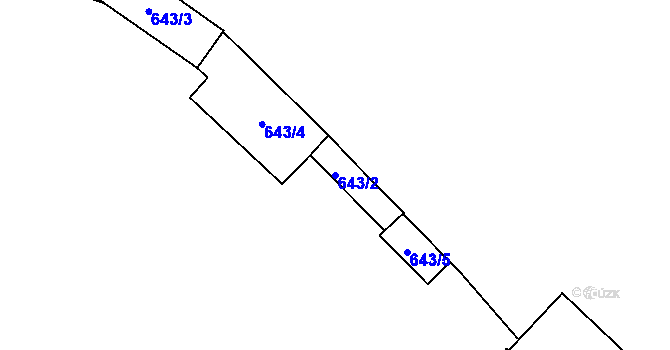 Parcela st. 643/2 v KÚ Malešice, Katastrální mapa