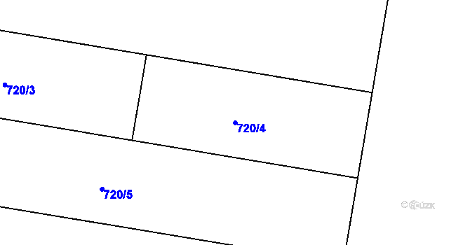 Parcela st. 720/4 v KÚ Malešice, Katastrální mapa