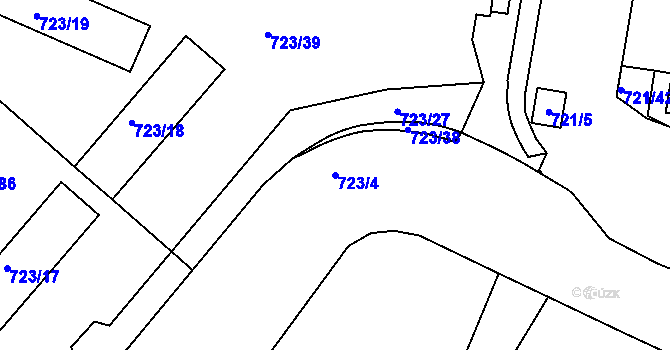 Parcela st. 723/4 v KÚ Malešice, Katastrální mapa
