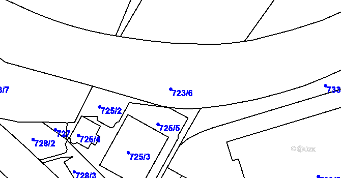 Parcela st. 723/6 v KÚ Malešice, Katastrální mapa