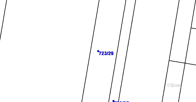 Parcela st. 723/29 v KÚ Malešice, Katastrální mapa