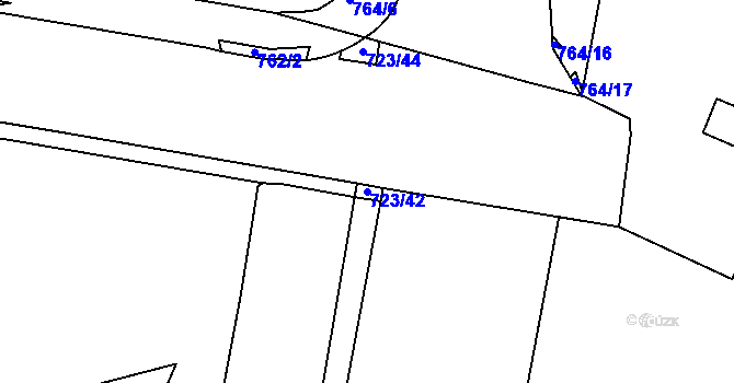 Parcela st. 723/42 v KÚ Malešice, Katastrální mapa
