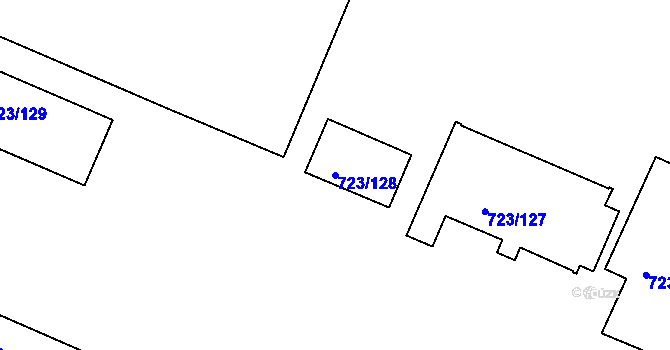 Parcela st. 723/128 v KÚ Malešice, Katastrální mapa