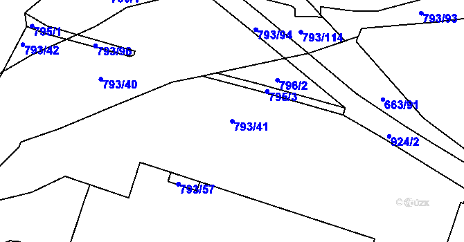 Parcela st. 793/41 v KÚ Malešice, Katastrální mapa