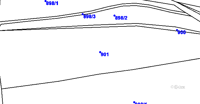 Parcela st. 901 v KÚ Malešice, Katastrální mapa