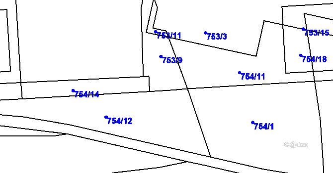 Parcela st. 754/15 v KÚ Malešice, Katastrální mapa