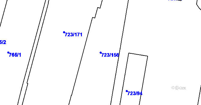 Parcela st. 723/156 v KÚ Malešice, Katastrální mapa