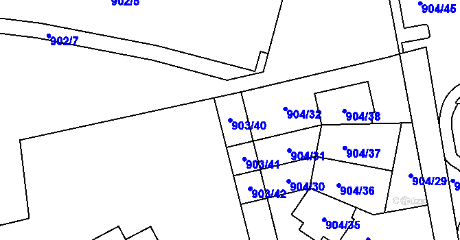 Parcela st. 903/40 v KÚ Malešice, Katastrální mapa
