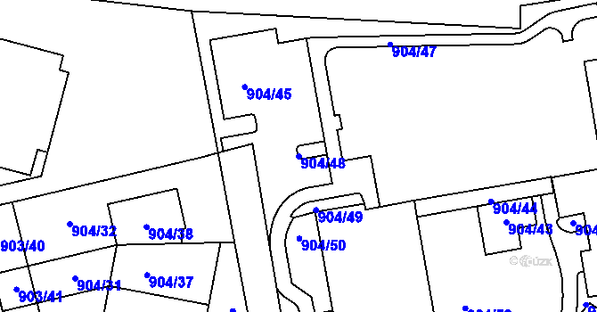 Parcela st. 904/48 v KÚ Malešice, Katastrální mapa