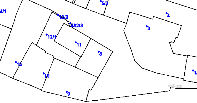 Parcela st. 8 v KÚ Štěrboholy, Katastrální mapa