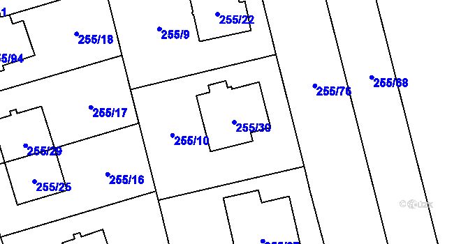 Parcela st. 255/30 v KÚ Štěrboholy, Katastrální mapa