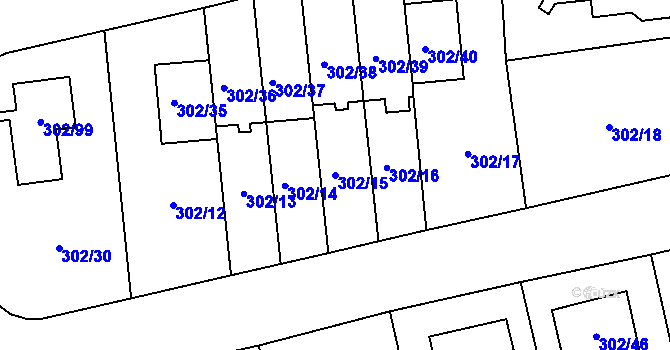 Parcela st. 302/15 v KÚ Štěrboholy, Katastrální mapa