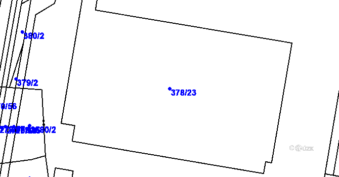 Parcela st. 378/23 v KÚ Štěrboholy, Katastrální mapa