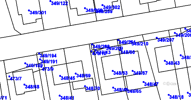 Parcela st. 473/13 v KÚ Štěrboholy, Katastrální mapa