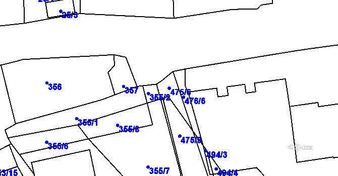 Parcela st. 475/6 v KÚ Štěrboholy, Katastrální mapa