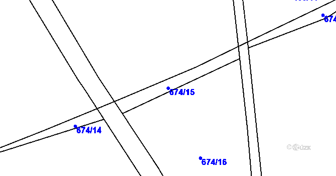 Parcela st. 674/15 v KÚ Štěrboholy, Katastrální mapa