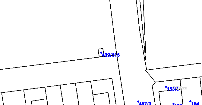 Parcela st. 439/115 v KÚ Štěrboholy, Katastrální mapa