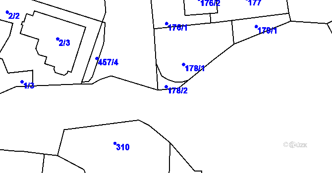 Parcela st. 178/2 v KÚ Štěrboholy, Katastrální mapa