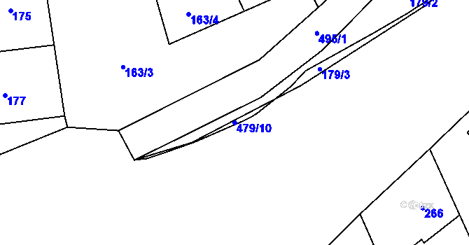 Parcela st. 479/10 v KÚ Štěrboholy, Katastrální mapa