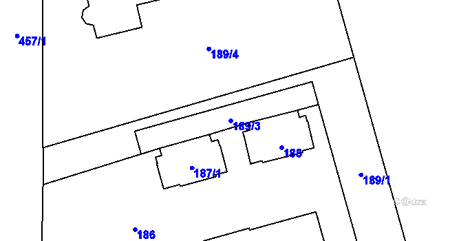 Parcela st. 189/3 v KÚ Štěrboholy, Katastrální mapa