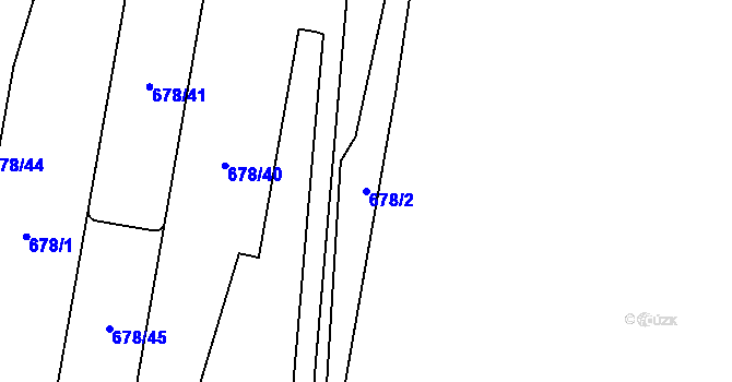 Parcela st. 678/2 v KÚ Štěrboholy, Katastrální mapa