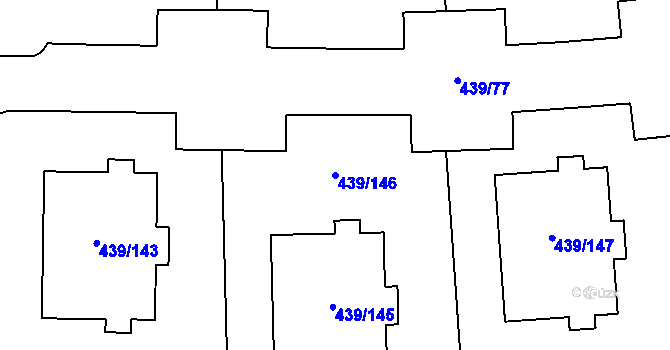 Parcela st. 439/146 v KÚ Štěrboholy, Katastrální mapa